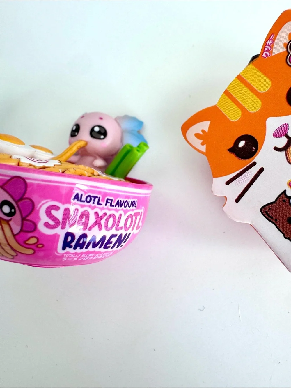 ZURU Mini Brands Kawaii: Panda Bubble Tea, Snaxolotl Ramen, Kitten Mitten Cookie